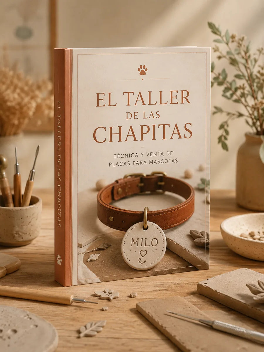 Chapitas para mascotas hechas con arcilla polimérica
